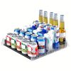 1 Set 3/4/5 Rows Soda Can Dispenser, Refrigerator Bottle Can Organizer, Self-Pushing Soda Can Dispenser Holds Up To 12 Cans, Beverage Storage For
