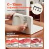 Meat Slicer, 6.7" Foldable Electric Cutter with Dual Security Lock, 0-0.59" Adjustable Thickness, Easy to Clean, 180W Home Food-Slicer for Frozen