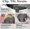 Kitchen Snap N Strain Pot Strainer and Pasta Strainer - Adjustable Silicone Clip On Strainer for Pots, Pans, and Bowls - grey