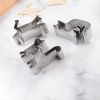Set Of 6, Stainless Steel Animal Cookie Cutters, Kitten Moulds, Baking Cute DIY Cartoon Cookie Moulds Set - Silvery