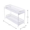 2-Tier Pull-Out Spice Organizer, White, 4.5" x 11" - 1 Pack