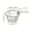 1pc Frying Strainer Basket Frying Net Hedge Noodle Spoon Frying Net Frying Basket Frying Leak Net French Fries Kitchen Foldable - Deep Frying