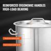 Stainless Steel Stockpot, 42 Quart Large Cooking Pots, Cookware Sauce Pot with Basket, Lid, and Handle, Heavy Duty Commercial Grade Stock Pot,