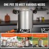 Stainless Steel Stockpot, 42 Quart Large Cooking Pots, Cookware Sauce Pot with Basket, Lid, and Handle, Heavy Duty Commercial Grade Stock Pot,