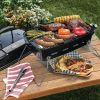 1-Burner Black Propane Gas 17.5" Portable Tabletop Grill, with Removable Lid - 1 Pack