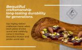 Mediterranean Olive Wood Multi-Purpose Bowl - Handcrafted Natural Wooden Serving Dish, Unique Long Wavy Decorative Tray for Snacks, Salsa,