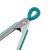 12-Inch Silicone and Stainless Steel Locking Tongs, Deep Teal - 1 Pack