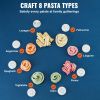Electric Pasta Maker, 150W Automatic Noodle Maker Machine with 8 Pasta Shapes, 4 Intelligent Modes, 500g Flour Capacity Pasta Maker Machine with