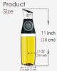 1pc Oil Dispenser Bottle, 17oz Olive Oil Dispenser Oil Sprayer, Clear Glass Refillable Oil And Vinegar Dispenser Bottle With Measuring Scale Pump