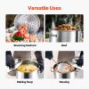 Stainless Steel Stockpot, 36 Quart Cooking Pots, Cookware Sauce Pot with Basket, Lid, and Handle, Heavy Duty Commercial Grade Stock Pot, Sanding