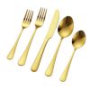 100-Piece Gold Silverware Set, Food-Grade Stainless Steel Flatware Utensils for 20, Mirror Finished Cutlery Set, Dishwasher Safe Eating Tableware