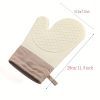 1pc Anti-scalding Gloves Heat Insulation Thickened Silicone Kitchen Oven Special Baking High Temperature Resistant Non-slip Heat-proof Microwave