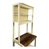 5-Tier Bakers Rack, Kitchen Storage Shelf and Microwave Stand with Coffee Bar, Particle Board Organizer for Pantry, 23.62 Inch, Brown and White - 1