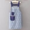 1pc Polyester Cotton Apron, Cute Rabbit Ears Apron, Adjustable Strap And Large Pockets Apron, Kitchen Cooking Baking Bib Apron, Chef Apron - Grey