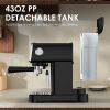20 BAR Slim Vertical Espresso Machine with Milk Frother, Built-in Cup Warmer, 43 OZ Detachable Tank, for Rich Espresso, Americano, Latte, Compact