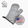 Lots of Black Great Dane Oven Mitt Heat Resistant Thick Oven Mitt for Hot Pans and Oven, Kitchen Mitt Protect Hands, Cooking Baking Glove