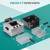 Stainless steel deep fryer with an observation window cover, 1500W power, 4 adjustable temperature settings - 5L