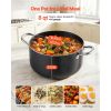 Aluminum Stock Pot, 8-Quart Nonstick Ceramic Coated Pot with Glass Lid, PFOA-Free, PFAS-Free, Compatible with Gas Stoves, Induction Cooktops,