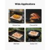 Pizza Stone, 16 x 14 x 0.6 Inch Rectangular Cordierite Pizza Stone, Large Baking-Stone with Scraper, 1450Fahrenheit Heat-Resistant Cordierite