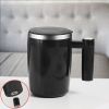 Fully Automatic Stirring Cup 380ml, Portable Rechargeable Coffee Milk Mixed Magnetic Water Cup, Small Kitchen Appliances - Brown