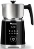 IAGREEA 8-in-1 Large Electric Milk Frother and Steamer, Detachable Frother Maker Machine, Auto Hot & Cold Foam, Easy Knob Control for Latte or Hot