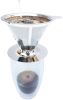 Pour Over Coffee Dripper With Stand Stainless Steel Reusable Drip Cone Coffee Filter Portable Pour-Over Coffee Maker Paperless Metal Fine Mesh