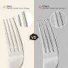 40-Piece Silverware Set for 8, 18/10 Stainless Steel Flatware Set, Heavy Duty Mirror Polished Cutlery SeT - Silver