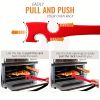 1pc Silicone Oven Rack Push Pull Tool With Longer Handle Ideal For Kitchen Oven, Toaster Oven, Air Fryer, Convection Oven And Small Kitchen