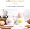 2Pcs Egg Separator Egg Yolk White Separator, Ceramic Creative Cute Cartoon Style Egg Filter Splitter Opeaner Automatic Separation Kitchen Cooking