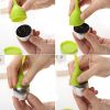 1pc/7pcs Tea Infuser Silicone Handle Stainless Steel Strainer Drip Tray Included - Loose Tea Steeper - 1 Pack Yellow