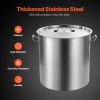 Stainless Steel Stockpot, 84 Quart Large Cooking Pots, Cookware Sauce Pot with Basket, Lid, and Handle, Heavy Duty Commercial Grade Stock Pot,