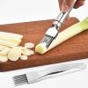 304 Stainless Steel Onion Cutter, Kitchen Accessory, Chopping Green Onion, Veggie Chopper, Multifunctional Scallion Cutter - Style 1