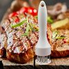 1pc 304 Stainless Steel Meat Tenderizer, 24 Steel Needles To Loosen Meat Artifact, Tender Meat And Break Tendons - black