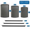 3pc Carbon Steel Nonstick Cookie Sheet Bakeware Set, 11" x 17", 10" x 15", 9" x 13", Gray - 3 Pack