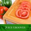 Bamboo Cutting Board with Food Containers, Wooden Chopping Board with Storage Trays, Cheese Grater and Juice Groove for Meat, Vegetables and