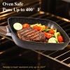 Nonstick Frying Pan Skillet Set, 3 Piece Square Grill Pans with Stay Cool Handle & PFOA Free, Compatible with All Stovetops(9.5" 10" 11") - Black