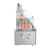 Hot Dog Roller 5 Rollers 12 Hot Dogs Capacity, 750W Stainless Sausage Grill Cooker Machine with Dual Temp Control Glass Hood Acrylic Cover Bun