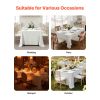 White Tablecloths for Rectangle Tables, 10 Pack, 60 x 102 Inches, Reusable and Machine Washable Table Clothes, Wrinkle-Resistant Polyester Fabric