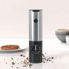 Electric Salt & Pepper Grinder Set, USB-C Rechargeable with LED Light & Charging Dock, 5 Adjustable Coarseness Settings, One-Touch Automatic Mills
