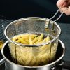 1pc Frying Strainer Basket Frying Net Hedge Noodle Spoon Frying Net Frying Basket Frying Leak Net French Fries Kitchen Foldable - 1pc Frying