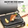 7 IN 1 Commercial Electric Griddle, 14.4" 1800W Indoor Countertop Grill, Restaurant Teppanyaki Grill with Non Stick Iron Cooking Plate, 0-446
