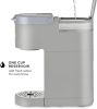 Single Serve K-Cup Pod Coffee Maker, 6 to 12oz Brew size, with Cord Storage, Perfect for Small Spaces, Studio Gray - Portable