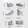 Set Of 6, Stainless Steel Animal Cookie Cutters, Kitten Moulds, Baking Cute DIY Cartoon Cookie Moulds Set - Silvery