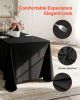 Black Tablecloths for Rectangle Tables, 6 Pack, 70 x 120 Inches, Reusable and Machine Washable Table Clothes, Wrinkle-Resistant Polyester Fabric