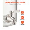 Beverage Dispenser, 2.2 Gallon Drink Dispensers for Parties, Glass Juice Dispenser with Wood Stand, Stainless Steel Spigot, Iced Tea Lemonade Juice