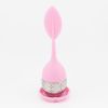 1pc/7pcs Tea Infuser Silicone Handle Stainless Steel Strainer Drip Tray Included - Loose Tea Steeper - 1 Pack Yellow