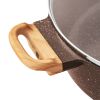 6-Quart Cast Aluminum Jumbo Cooker Saute Pan, Brown Speckle - 1 Pack