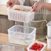 Storage Box Fridge Organizer Fresh Vegetable Fruit Boxes Drain Basket Storage Containers Pantry Kitchen Organizer For Kitchen - 3150ML