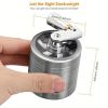 Herb Grinder Spice Herbal Metal Crusher Handle Hand Muller - Silver