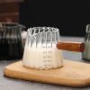 1 Pcs 180ml Mini Coffee Cup, Glass Milk Cup, Italian Coffee Cup With Wooden Handle, Coffee Measuring Cup - transparent